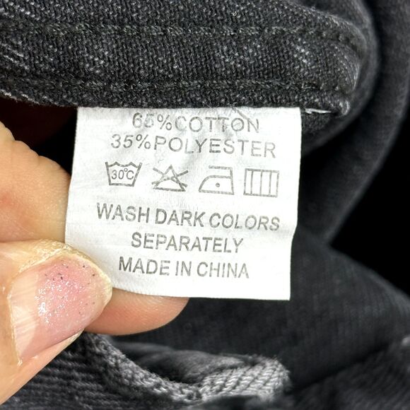 Bumble Denim Jacket Black XL Unisex Oversized Logo Trucker Streetwear - Picture 7 of 13